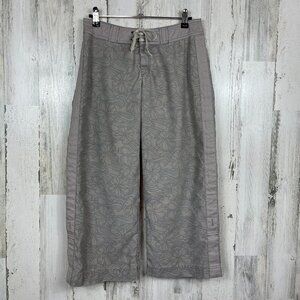 Patagonia Water Girl capri board pant floral print swim surf beach gray size 2